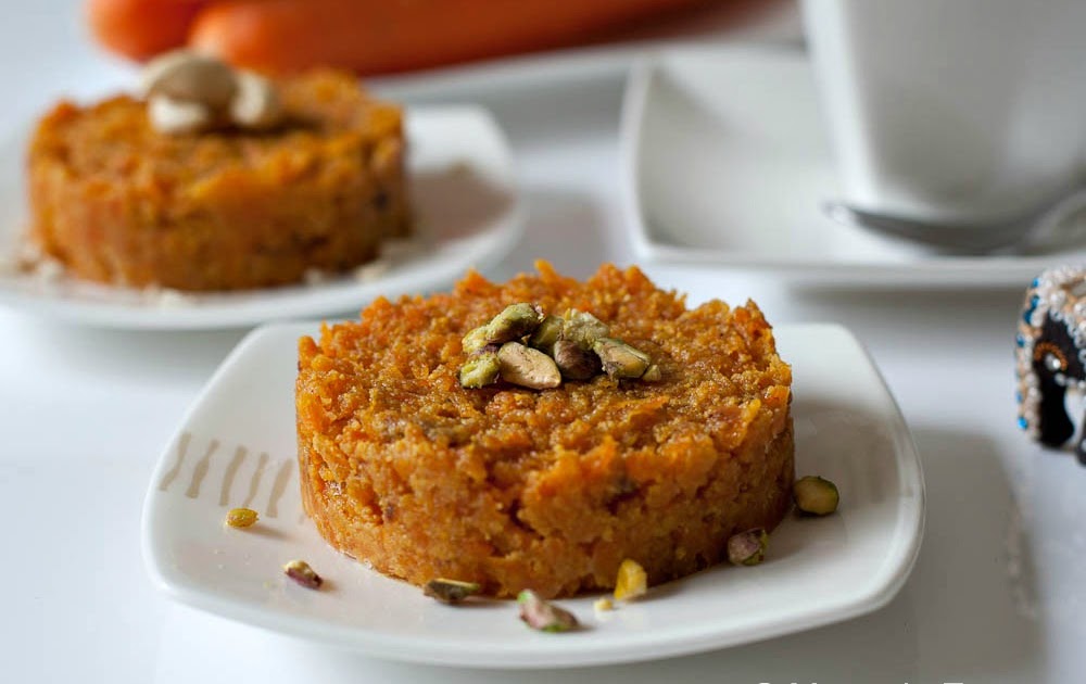 Carrot dessert with raisins