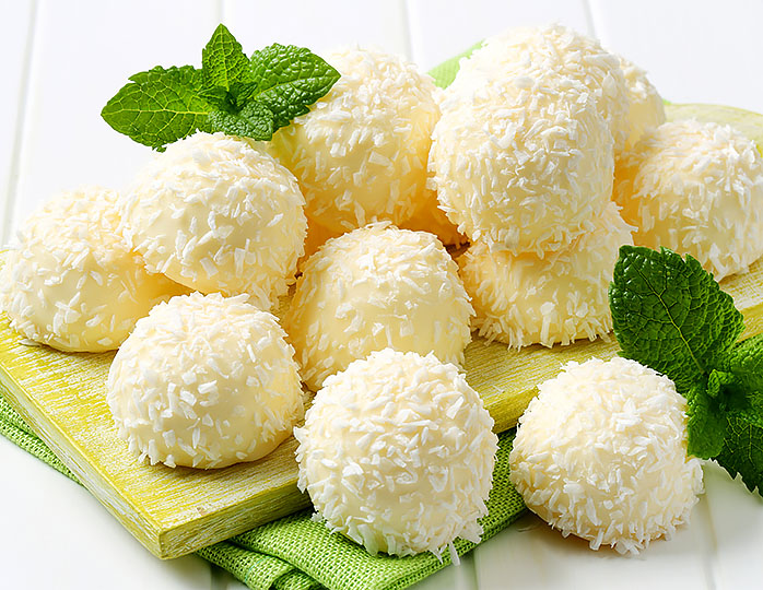 Cottage cheese coconut candies