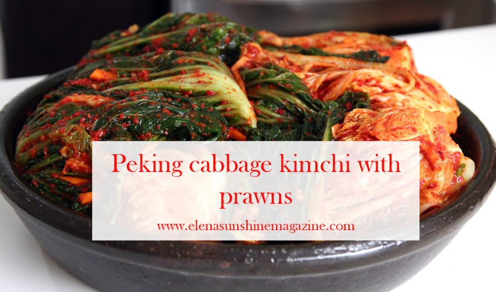 Peking cabbage kimchi with prawns