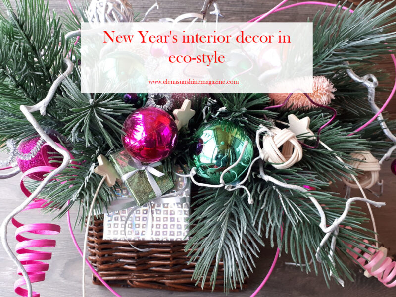 New Year's interior decor in eco-style