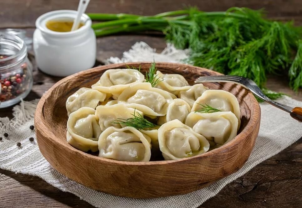 Vegetarian dumplings with cauliflower