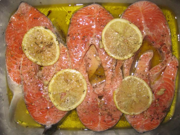 red fish in a citrus marinade