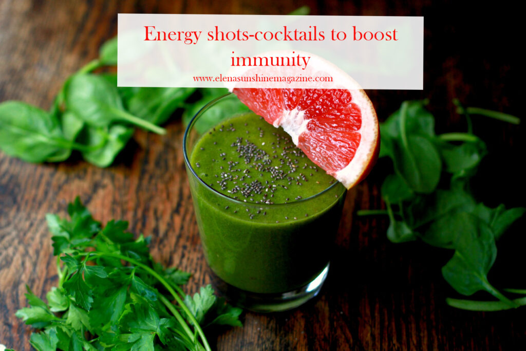 Energy shots-cocktails to boost immunity