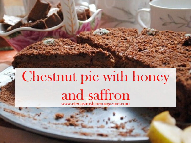 Chestnut pie with honey and saffron