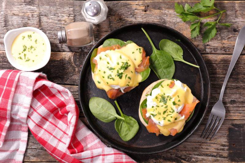 Sweet potato with scramble egg for breakfast