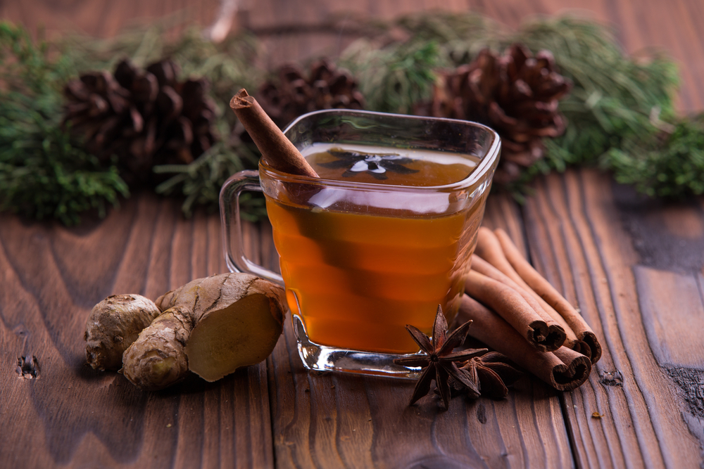 Hot chocolate with herbs and spices