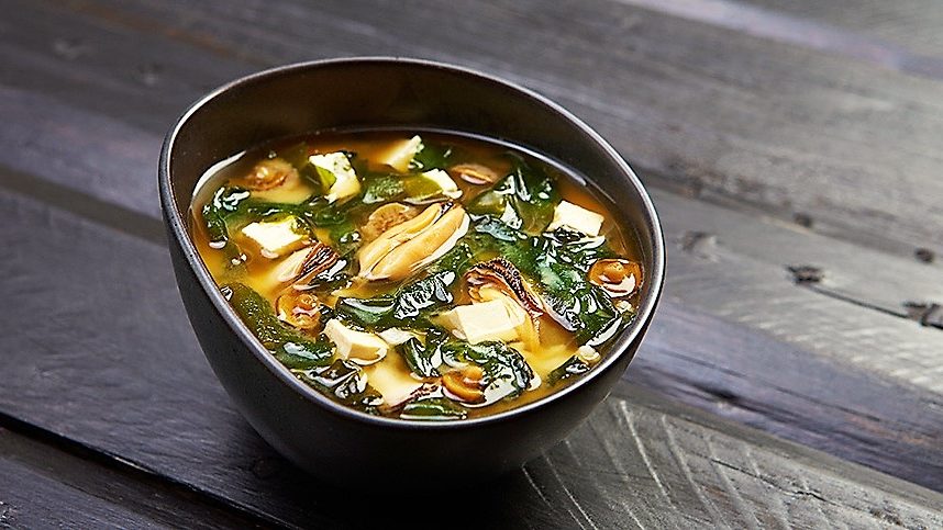 . Mushroom soup with miso