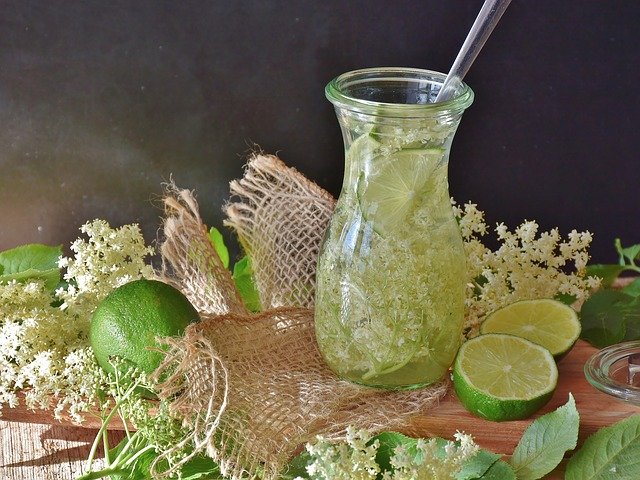 a drink made of flowers