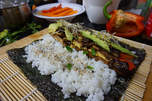 Rice with tofu and vegetables