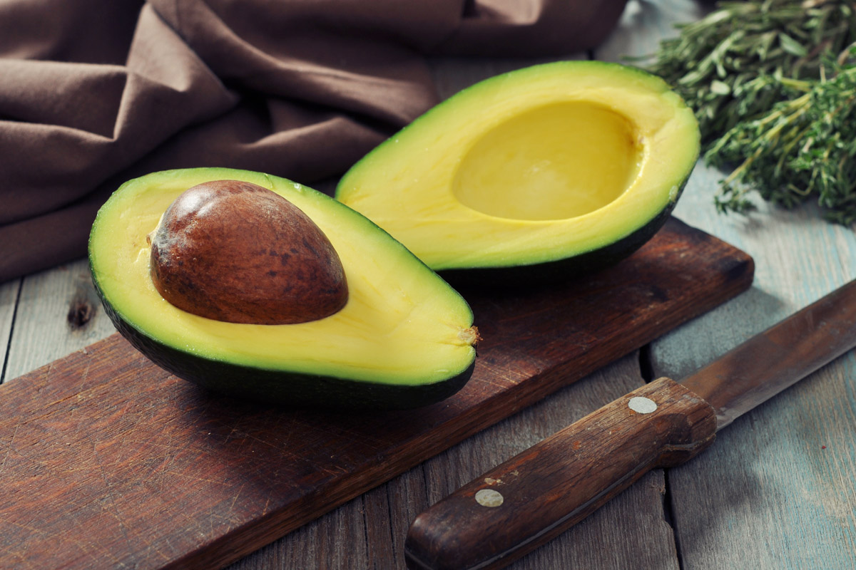 What is combined with avocado, with fish or meat?
