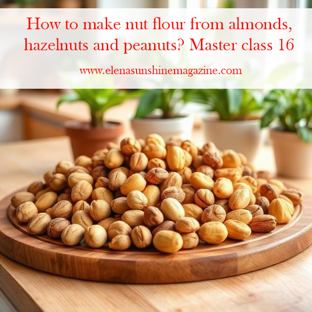 How to make nut flour from almonds, hazelnuts and peanuts? Master class 16