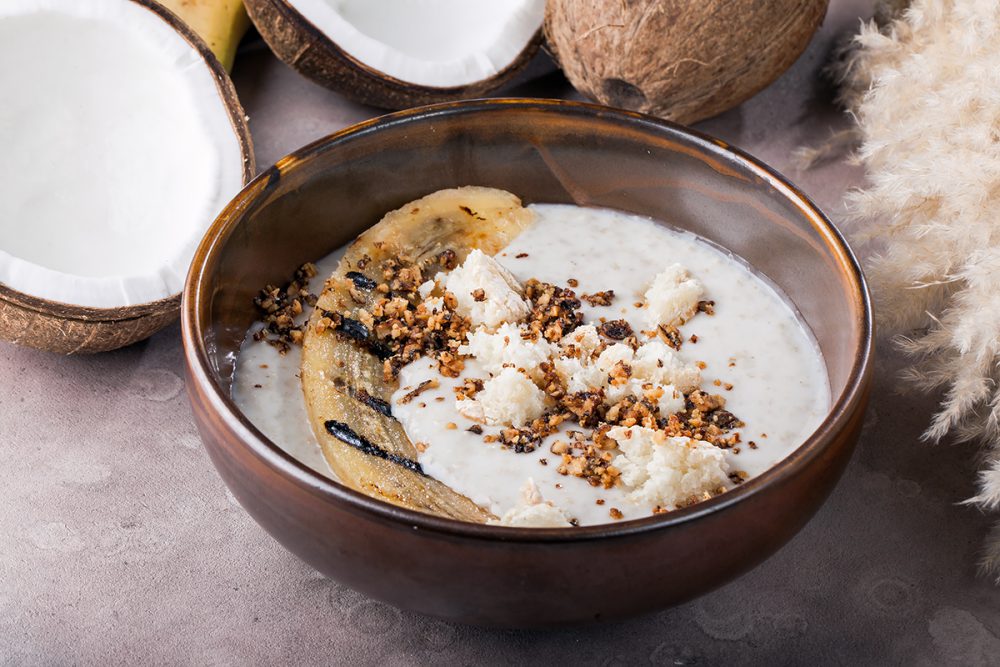 Rice porridge with coconut milk