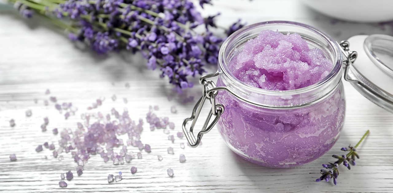 lavender-almond scrub