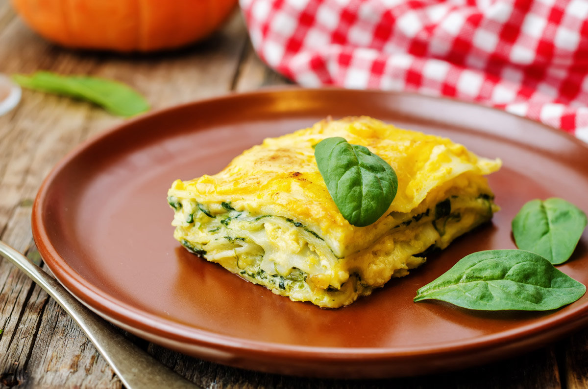 Lasagna with spinach and ricotta