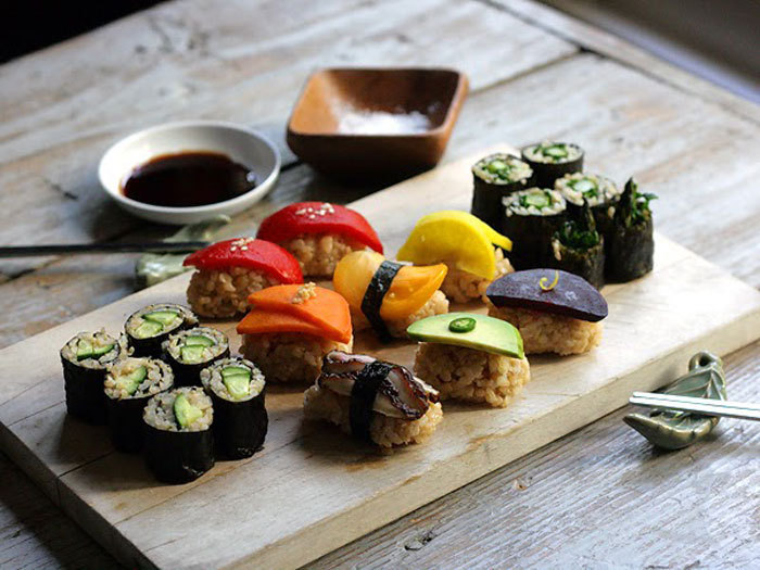 Vegetable rolls with ginger