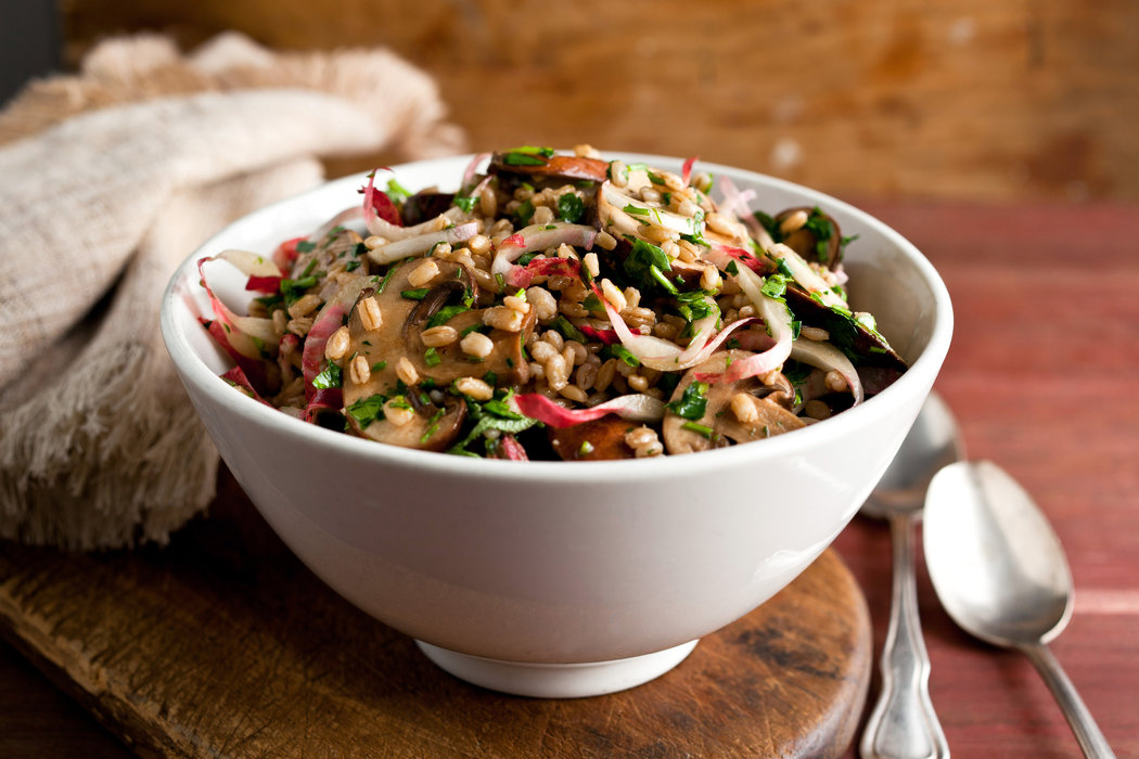 Champignons with rice and spinach