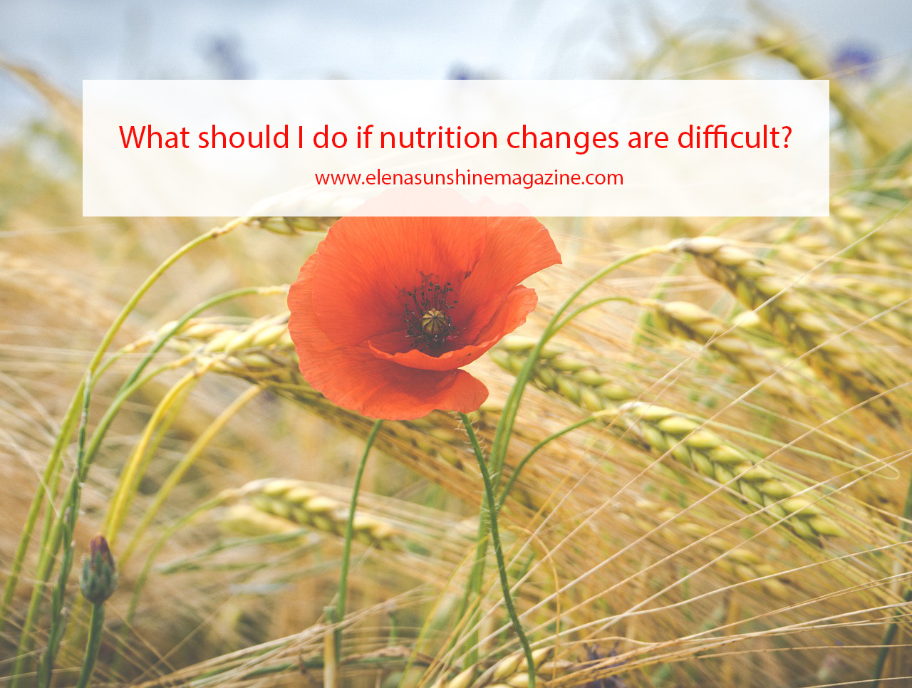 What should I do if nutrition changes are difficult?