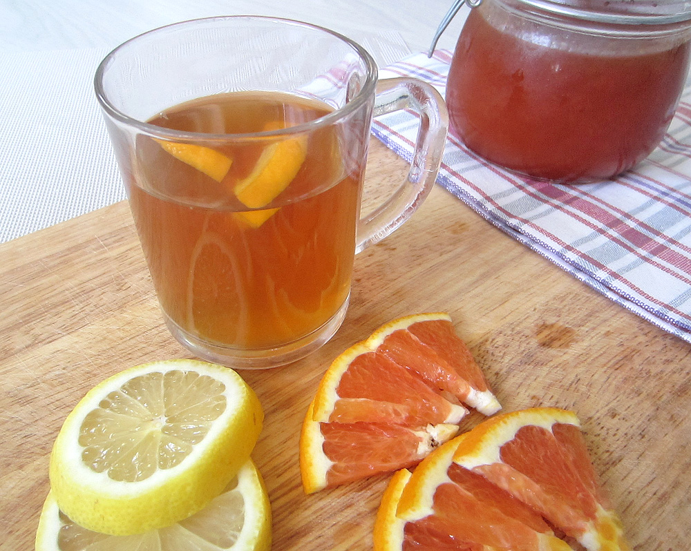 Green tea with grapefruit