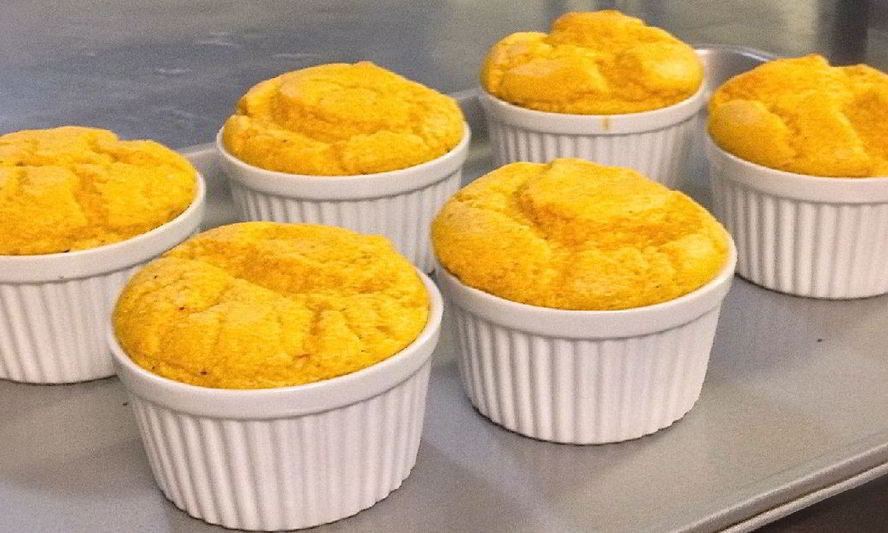 Pumpkin-curd souffle