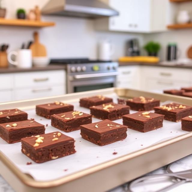 Healthy chocolate bars on a baking sheet