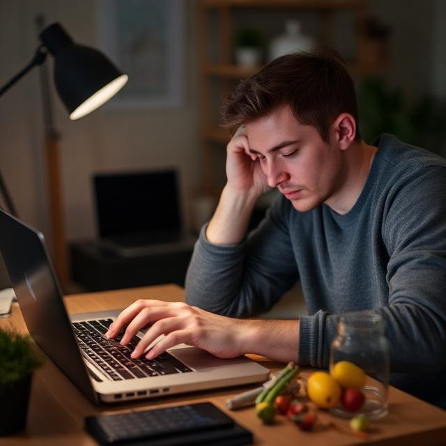 Tiredness from using a laptop, lack of vitamins