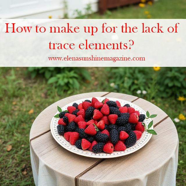 How to make up for the lack of trace elements?