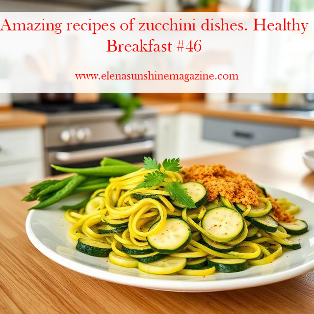 Amazing recipes of zucchini dishes. Healthy Breakfast #46