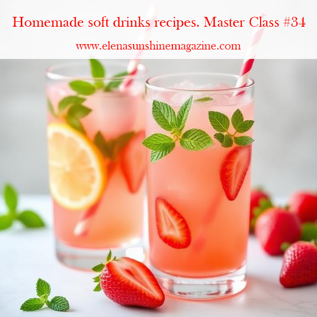 Homemade soft drinks recipes. Master Class #34
