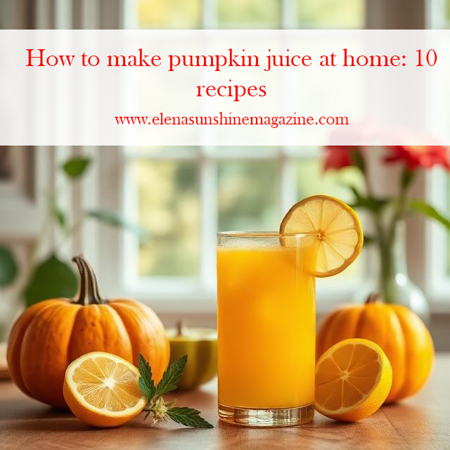 How to make pumpkin juice at home: 10 recipes