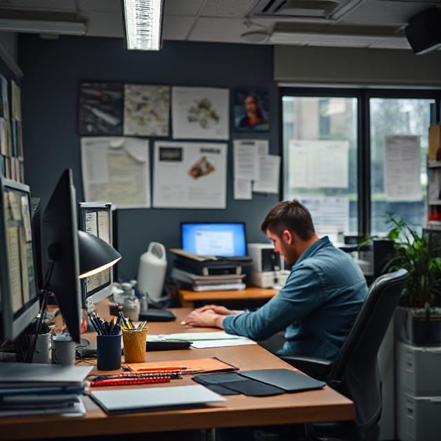 A busy person's desk