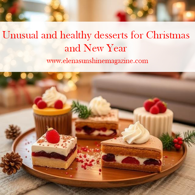 Unusual and healthy desserts for Christmas and New Year