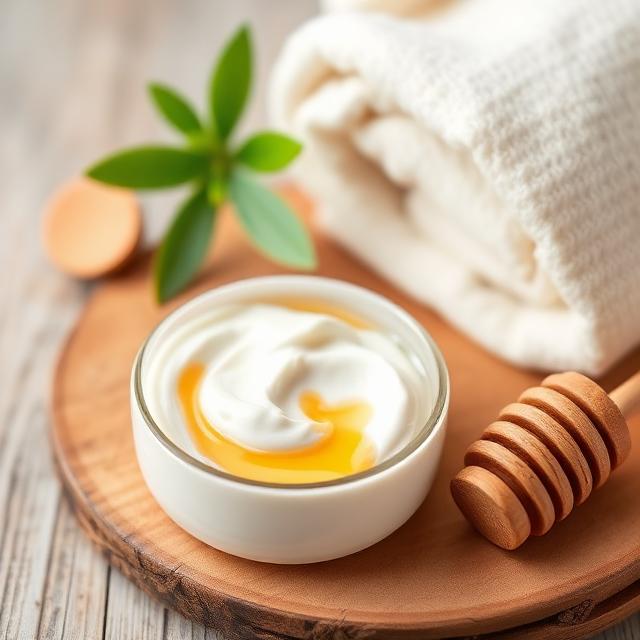 Nourishing Sour Cream and Honey Mask for spa treatments