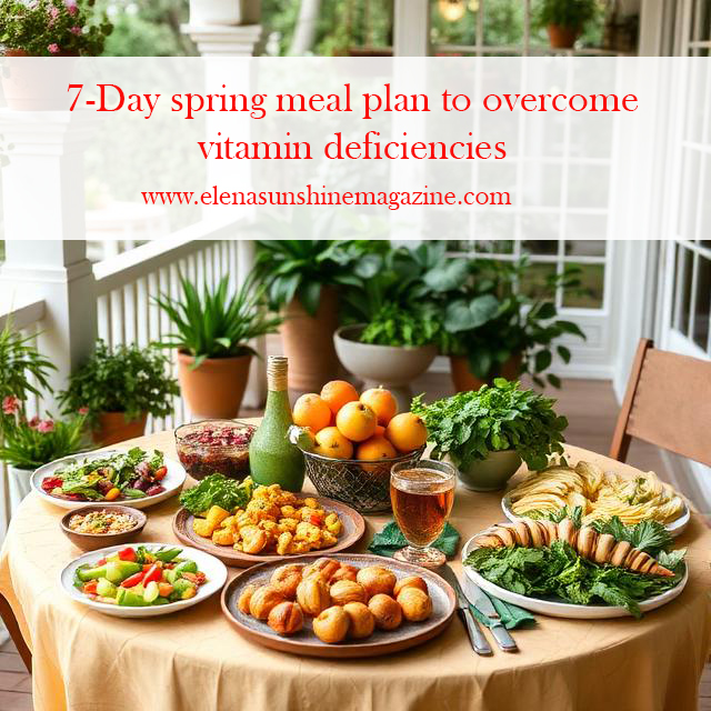 7-Day spring meal plan to overcome vitamin deficiencies