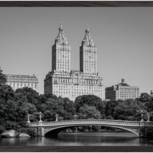 Contemporary “Bow Bridge and San Remo” — Framed Black & White Photograph Print From the Original Negative by Elena Petrova and Mikhail Borisov