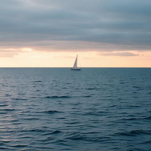 The sea and a solitary sail