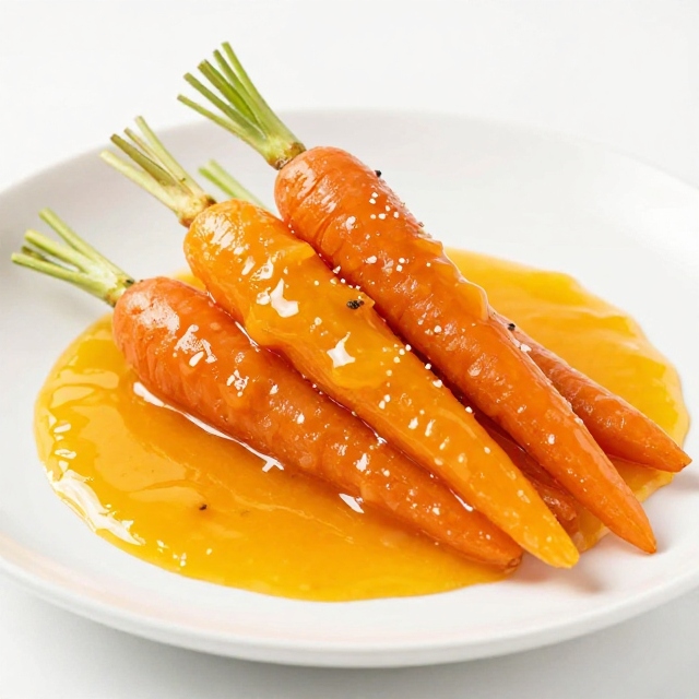Candied carrots in mango sauce