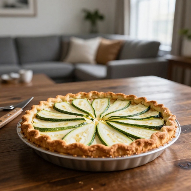 Zucchini and ricotta pie